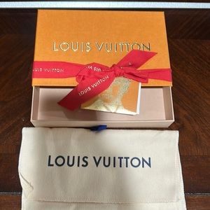 Louis Vuitton, empty box and wallet, duster bag
